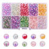 400Pcs 10 Colors Frosted Spray Painted Glass Beads Strands GLAA-CJ0001-39-8