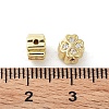 Brass Micro Pave Cubic Zirconia Beads KK-C040-03G-3