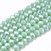 Electroplate Glass Beads Strands EGLA-A034-P10mm-B16-1