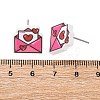 Wood Stud Earrings EJEW-M063-01X-5