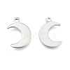 Tarnish Resistant Crescent Moon Stainless Steel Charms Pendants STAS-Q168-06-1