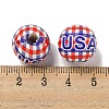 Printed Wood European Beads WOOD-G022-07C-3