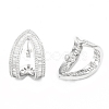 Clear Cubic Zirconia Triangle Stud Earrings EJEW-L231-74P-2