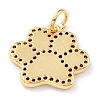 Real 18K Gold Plated Brass Micro Pave Cubic Zirconia Charms ZIRC-L100-085G-07-4