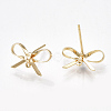 Brass Stud Earring Findings X1-KK-S350-013G-2