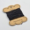 Jewelry DIY 0.7mm Black Waxed Cotton Cord X-YC0.7mm131-1