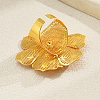 Luxurious Iron Flower Open Cuff Ring for Women's Party Dressing SW9832-4