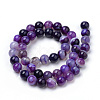 Natural Striped Agate/Banded Agate Beads Strands G-S259-04F-8mm-2