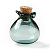 Lucky Bag Shape Glass Cork Bottles Ornament AJEW-A039-02D-1
