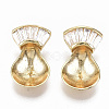 Brass Micro Pave Cubic Zirconia Peg Bails Pendants KK-N232-29-NF-1