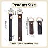 4Pcs 2 Colors Imitation Leather Suspension Clasps PURS-PH0001-31-2