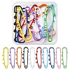 10Pcs 10 Colors Spray Painted Iron Brooch Findings IFIN-YW0001-55A-1