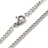 Non-Tarnish 304 Stainless Steel Curb Chain Necklaces LS-NJEW-D065-01P-2
