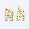 Brass Micro Pave Grade AAA Cubic Zirconia Charms ZIRC-P067-11G-N-NR-1