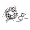Brass Spring Ring Clasps KK-L082A-01P-3