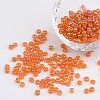 Transparent Rainbow Colours Round Glass Seed Beads X-SEED-A007-4mm-169-1