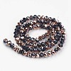 Electroplate Transparent Glass Beads Strands EGLA-A034-T6mm-N-3