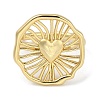 Rack Plating Brass Cuff Finger Rings for Women RJEW-C114-18A-G-2