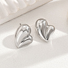 Brass Heart Stud Earrings HE1706-3