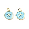 Brass Enamel Charms KK-L237-022G-02-1