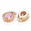 Brass Inlaid Cubic Zirconia Charms KK-S356-771K-2