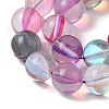 Electroplated Synthetic Moonstone Beads Strands G-C131-A01-04-3