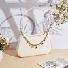 2Pcs Alloy Enamel Red Hot Pepper Mushroom Charm Aluminum Curb Chain Bag Decorative Chains HJEW-ME00050-4