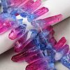 Two Tone Natural Quartz Crystal Beads Strands G-Z131-K01-07-1