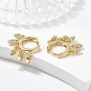 Brass Micro Pave Clear Cubic Zirconia Huggie Hoop Earrings EJEW-K083-45G-5
