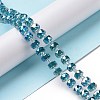Electroplate Transparent Glass Beads Strands EGLA-H101-03-5