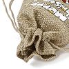 Christmas Printed Burlap Packing Pouches Drawstring Bags ABAG-Q053-02A-12-4
