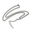 201 Stainless Steel Grim Reape Scythe Pendant Necklaces NJEW-H065-22P-2