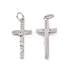 Rack Plating Brass Micro Pave Cubic Zirconia Pendants KK-C008-37P-1