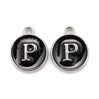Platinum Plated Alloy Charms X-ENAM-S118-02P-P-1