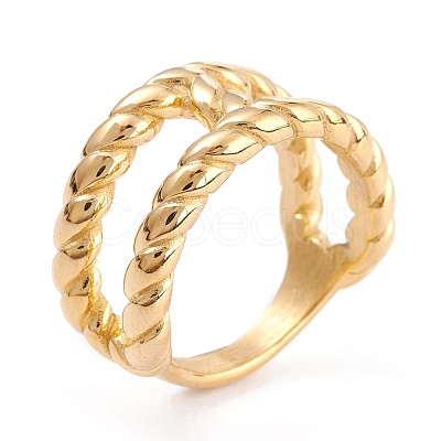 Ion Plating(IP) 304 Stainless Steel Finger Rings RJEW-K233-47G-7-1