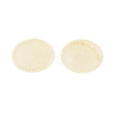 Spray Painted Natural Capiz Shell Disc Links Connector Charms SSHEL-T017-32H-1