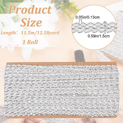 Polyester Braided Lace Ribbons OCOR-WH0060-73B-1