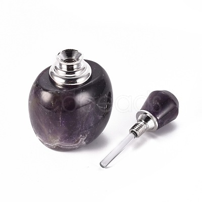 Natural Amethyst Openable Perfume Bottle G-K295-E05-P-1