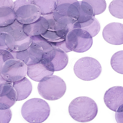 50Pcs Dyed Natural Capiz Shell Connector Charms BSHE-TA0001-20A-1