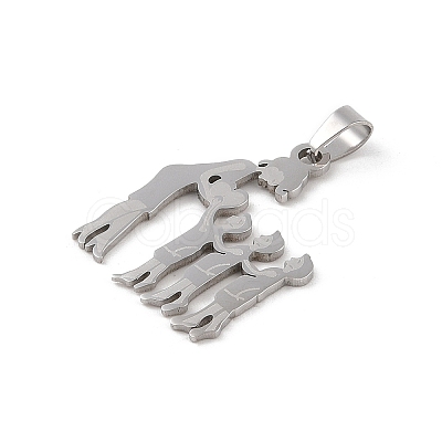 Non-Tarnish Mother's Day 304 Stainless Steel Pendants STAS-U002-03P-1