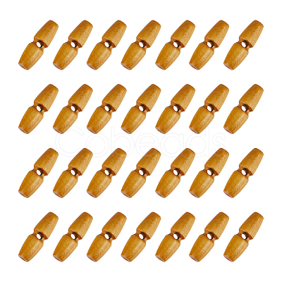 50Pcs 1-Hole Wood Buttons BUTT-UN0001-27B-1