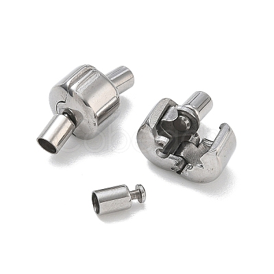 304 Stainless Steel European Clasps with Cord Ends SA-CBABC0F-06P-1