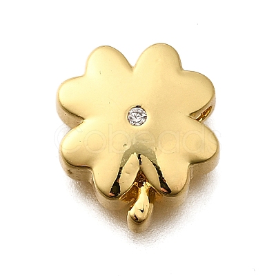 Brass Micro Pave Clear Cubic Zirconia Beads KK-B136-10G-02-1