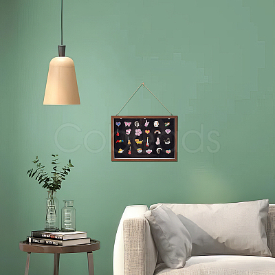 Wood Wall Mounted Badge Presentation Boxes ODIS-WH0331-15-1