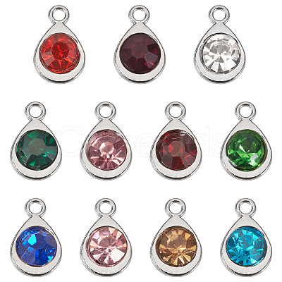 20Pcs Faceted Glass Charms RGLA-TADJ0001-01K-1