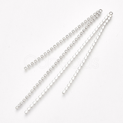 Brass Chain Tassel Big Pendants X-KK-T035-124P-1