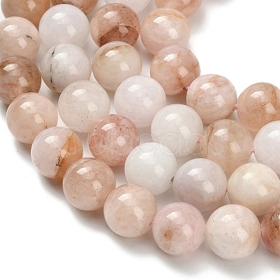 Natural Pink Morganite Beads Strands G-H335-B01-10mm-1