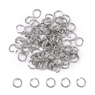 Tarnish Resistant 304 Stainless Steel Open Jump Rings X-STAS-R049-7x1mm-1