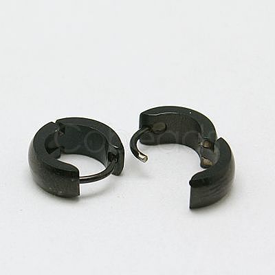 Personalized Unisex 304 Stainless Steel Huggie Hoop Earrings EJEW-G120-38D-1