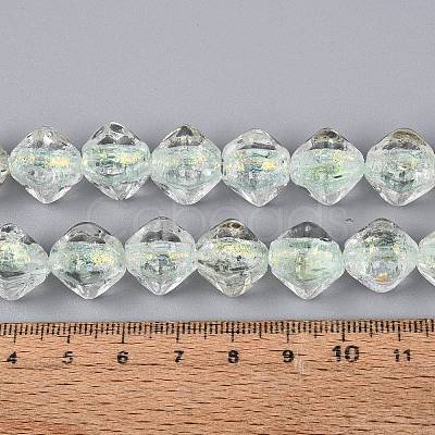 Handmade Foil Glass Beads Strands FOIL-Q002-06C-1